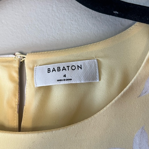 Aritzia Babaton Hamptons Midi Dress Yellow White Floral Women’s Size 4 - Picture 10 of 12